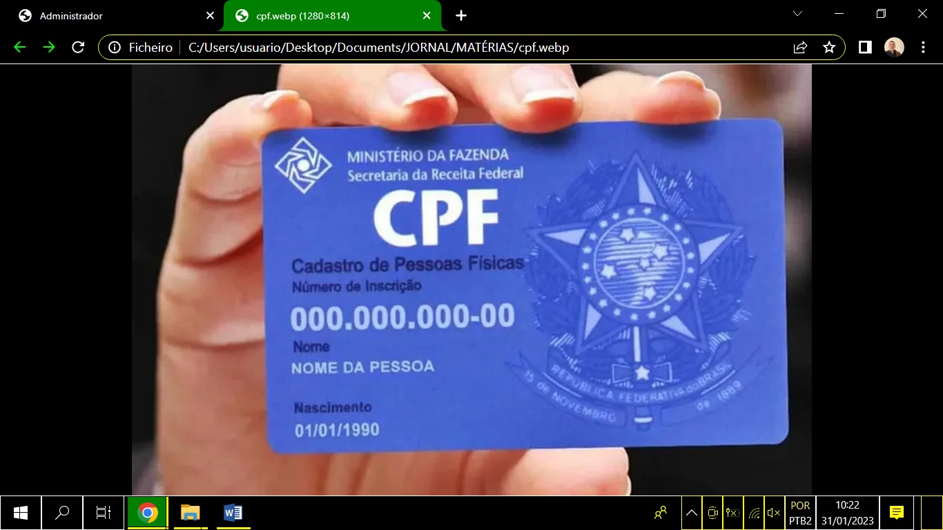 CPF gora é registro único de identificação